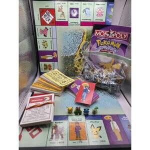 2001 Pokemon Gold Silver Monopoly Board Game Replacement 4 MOVERS Parts Pieces
